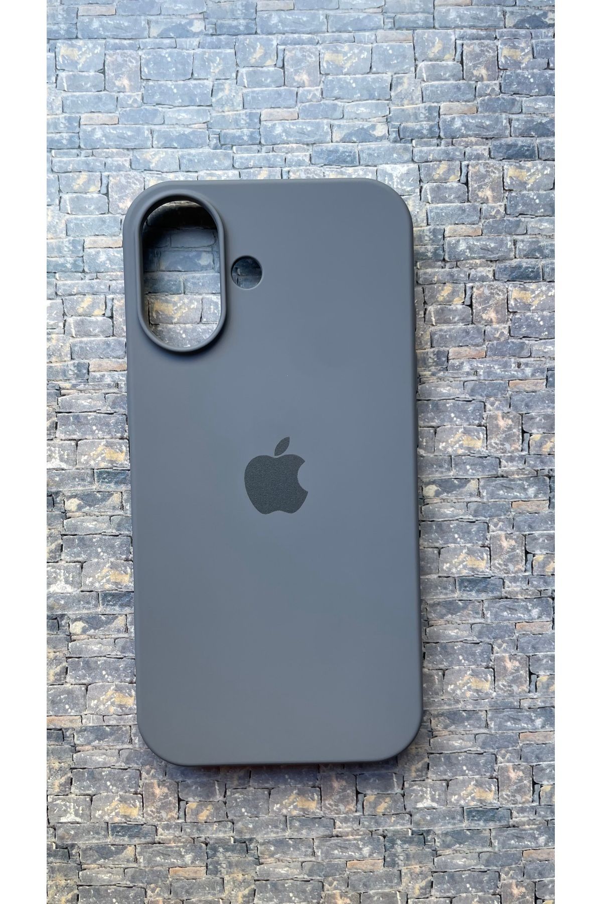 BCNCASE İphone16 plus Logolu Telefon Kılıfı Yumuşak Silikon Kauçuk İçi Kadife Ince Kılıf ÇizilmezDayanıklı