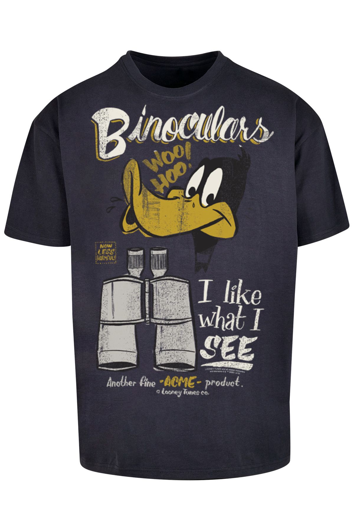 F4NT4STIC-Herren Daffy Duck Binoculars -BLK with Heavy Oversize Tee 1
