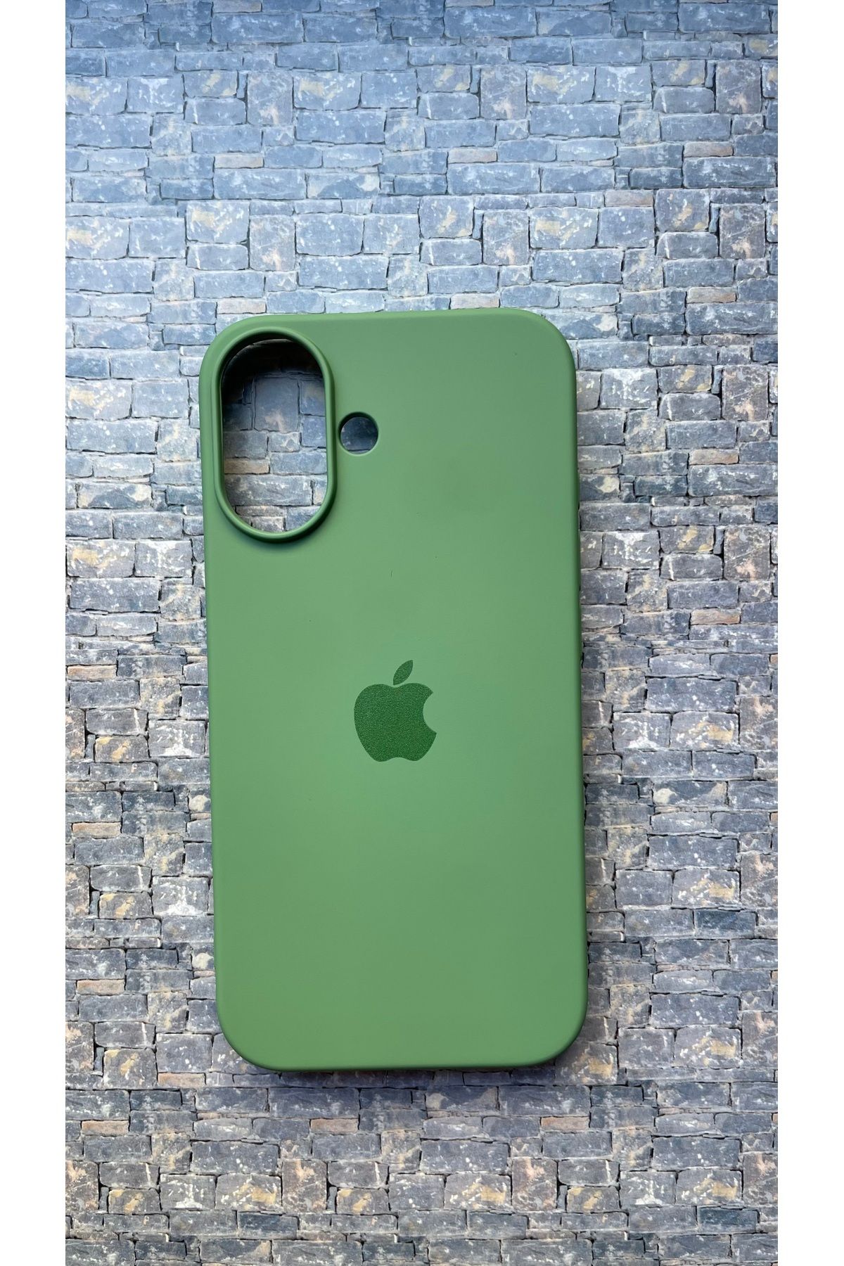 BCNCASE İphone16 Logolu Telefon Kılıfı Yumuşak Silikon Kauçuk İçi Kadife Ince Kılıf ÇizilmezDayanıklı