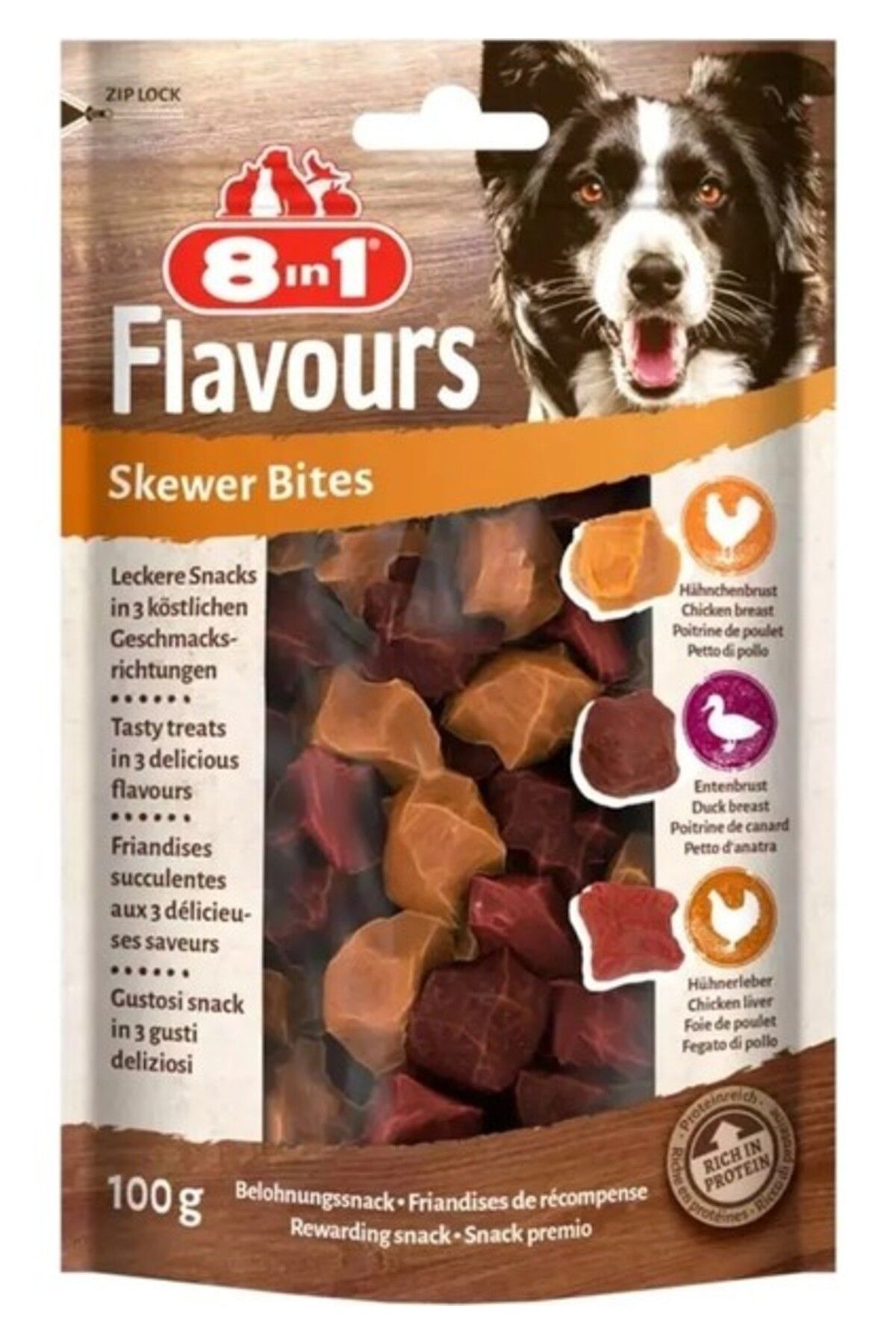 Orqinel 8in1 Flavours Skewer Bites Köpek Ödülü 100 gr