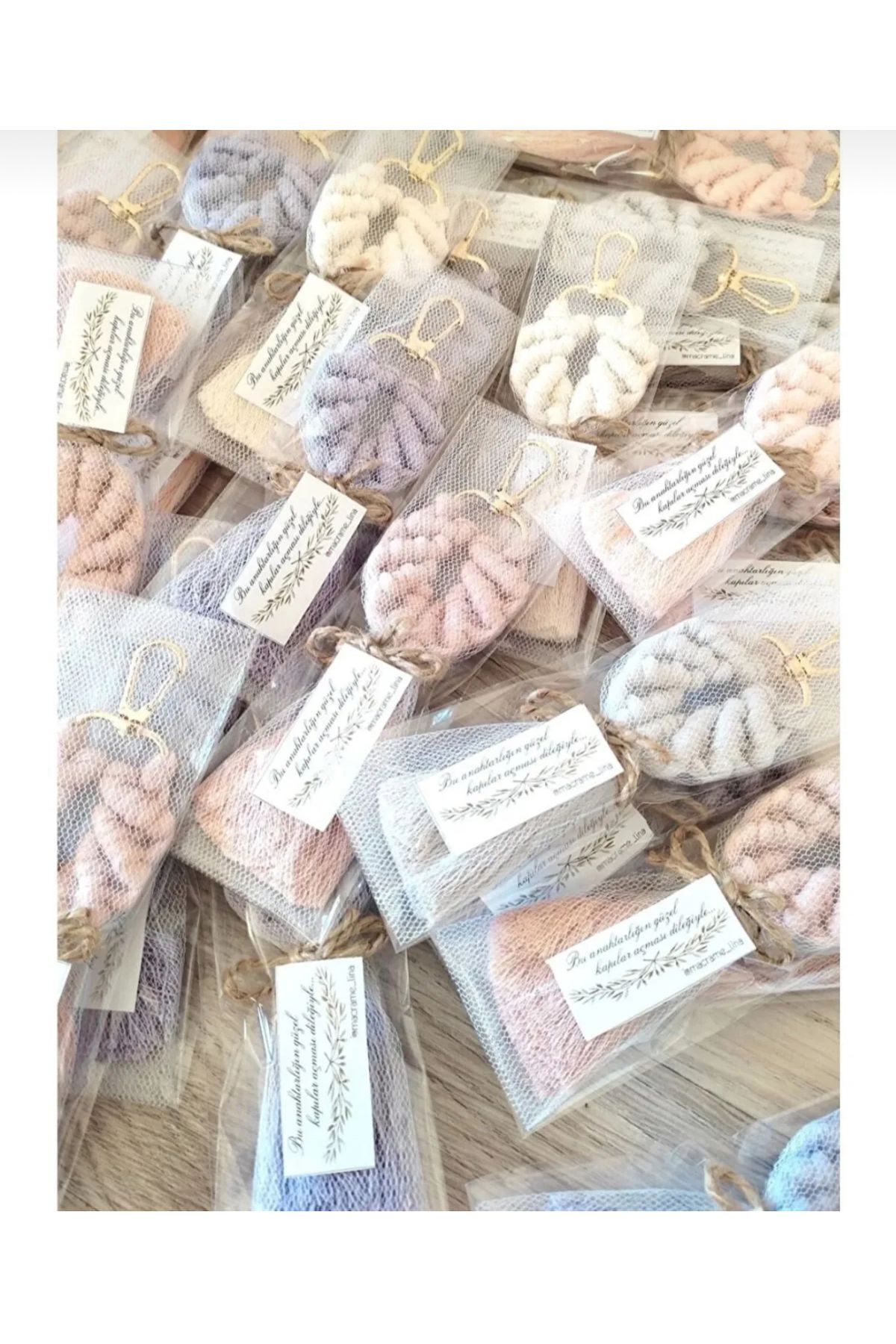 Larmina Decoration 25 Adet Renkli Makrome Anahtarlık