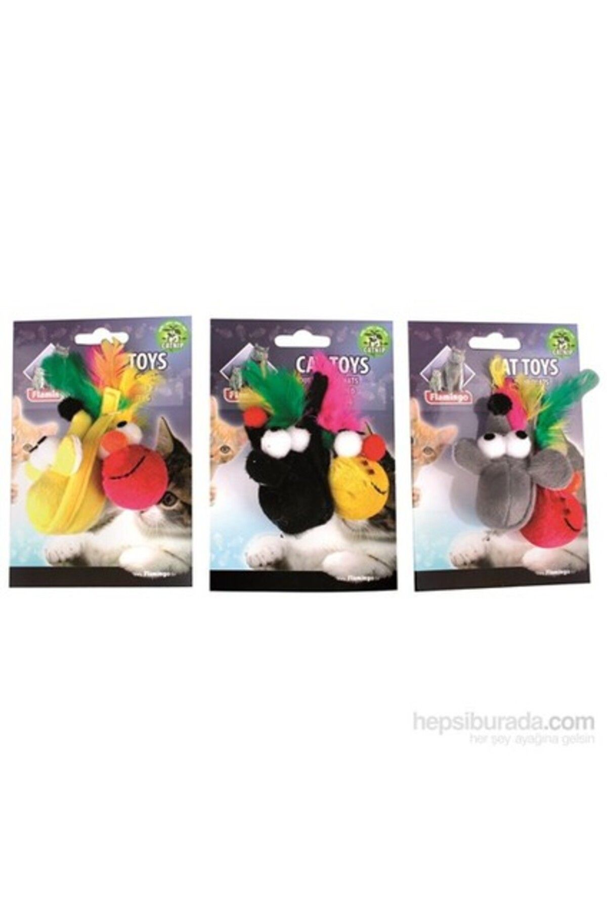 Orqinel Karlie Flamingo Karlie-Flamingo 2Lı Kedi Oyuncağı Tüylü Fare