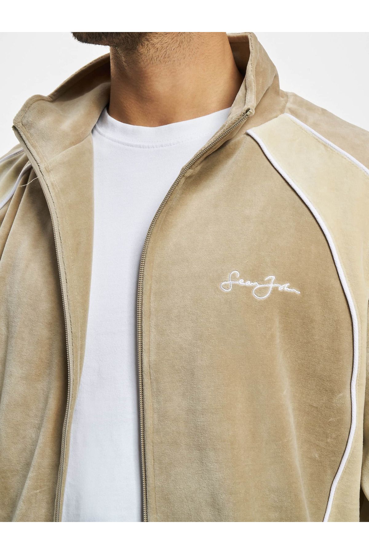 Sean John-Herren Jm231-013-02 Sj Script Logo Colorblock Velours Trackjacket 4