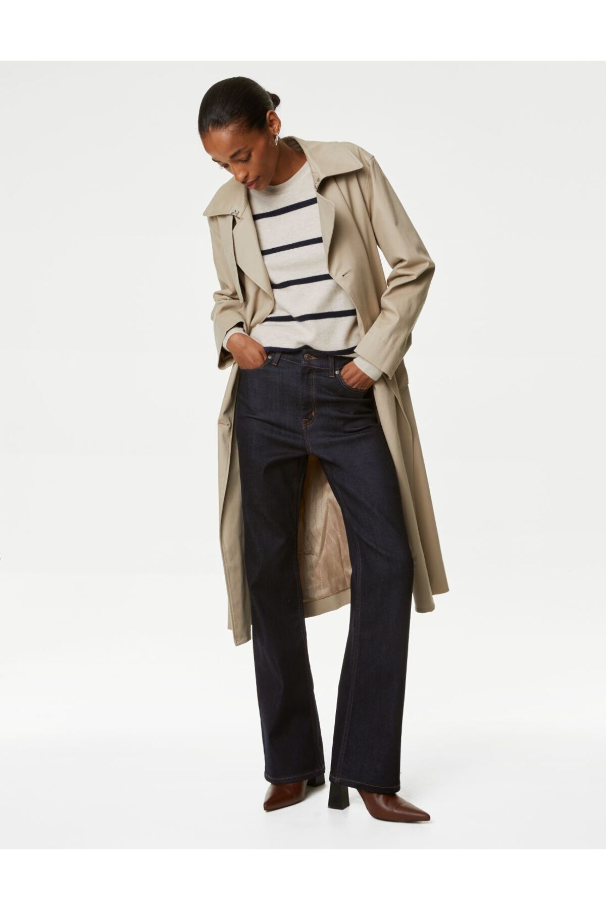 Marks & Spencer Yüksek Bel Flared Fit Jean Pantolon