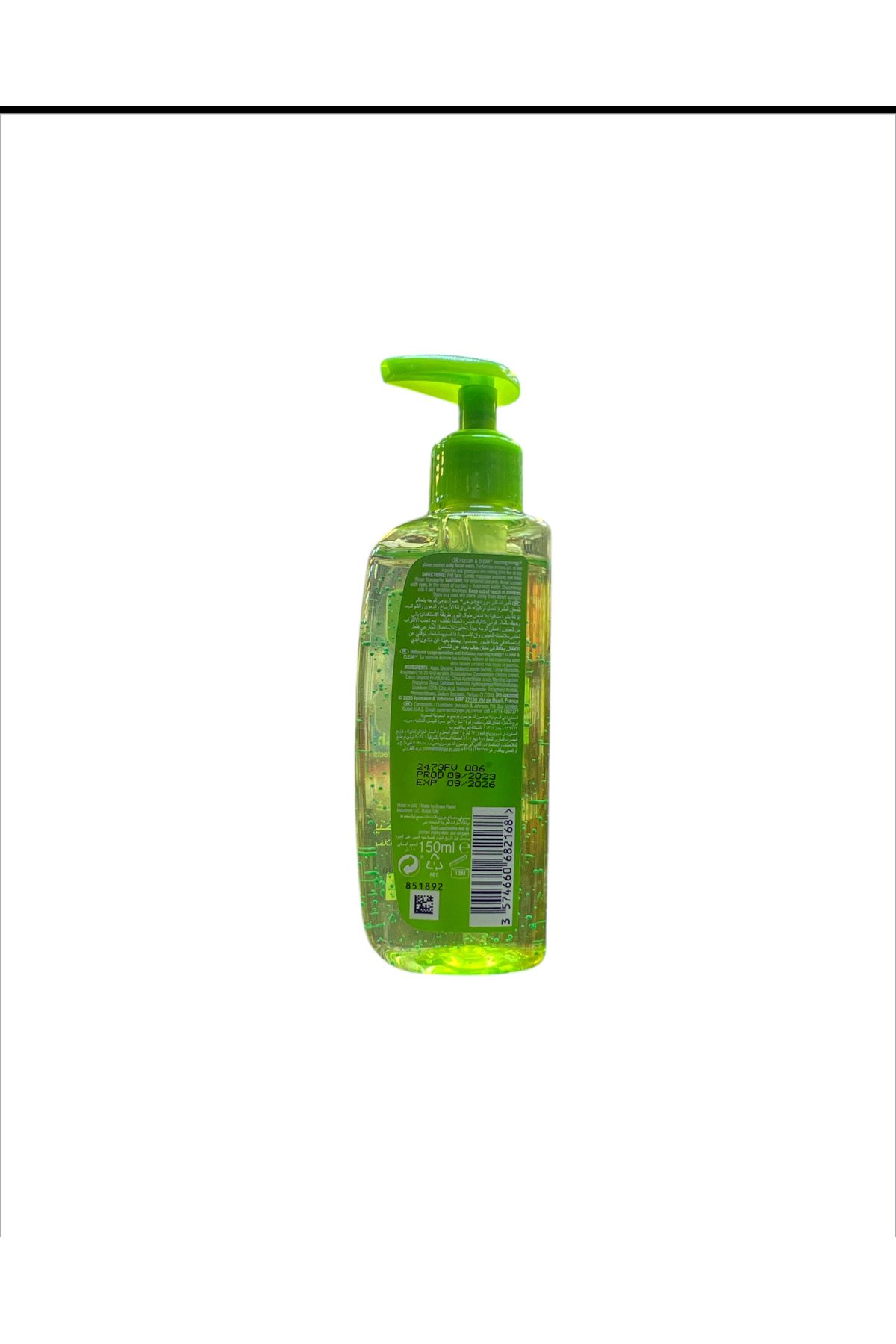 Clean & Clear-Clean & Clear Daily Wash 150ml Controls Shine with Fruits and Lemon Green 2