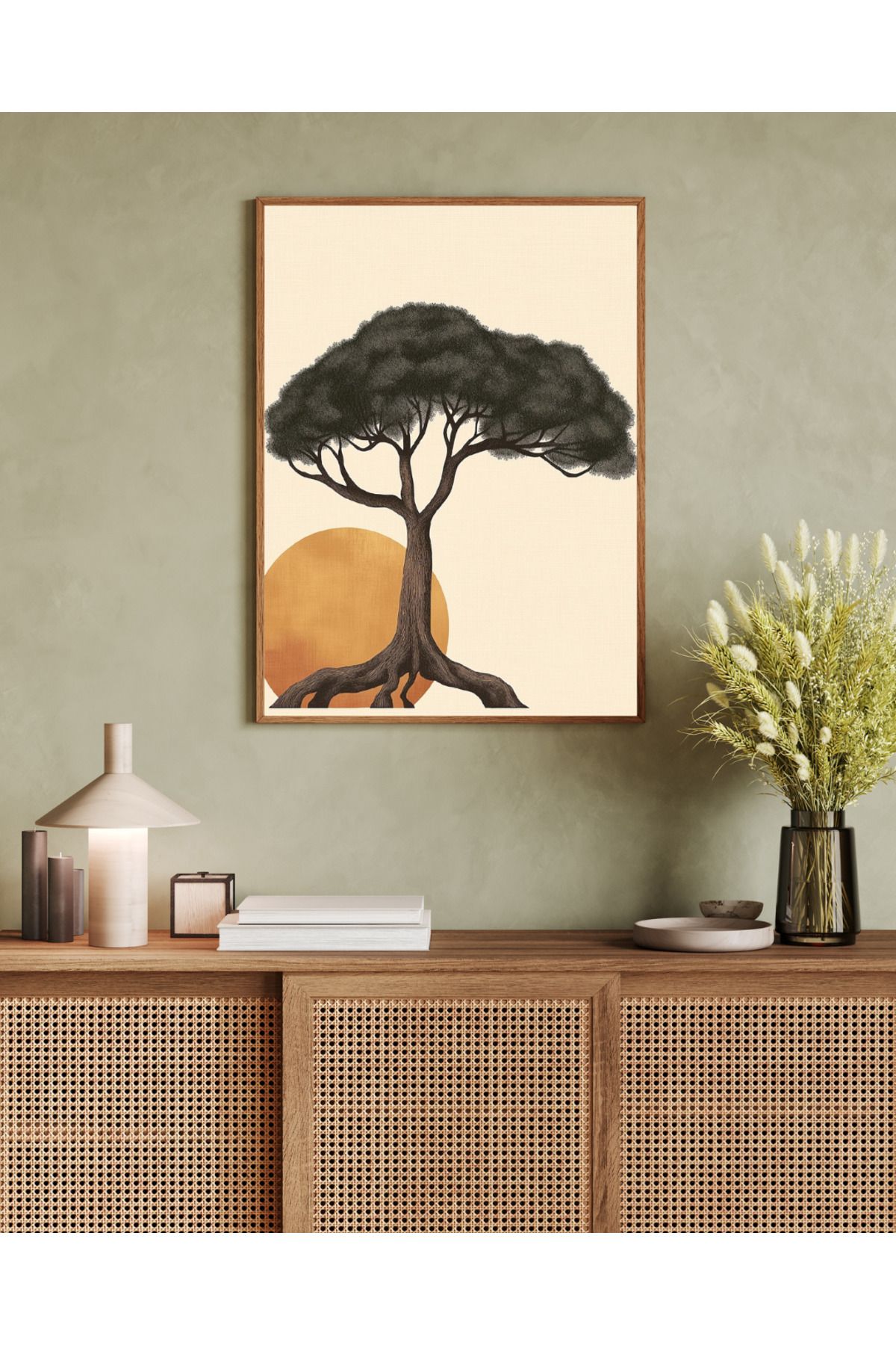 woodhomeworks tek parça salon ofis dekor tablo