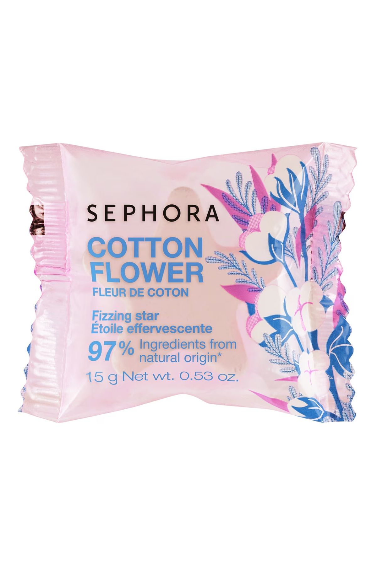 SEPHORA COLLECTION Fizzing Star - Köpürten banyo küpü - Cotton Flower 15g