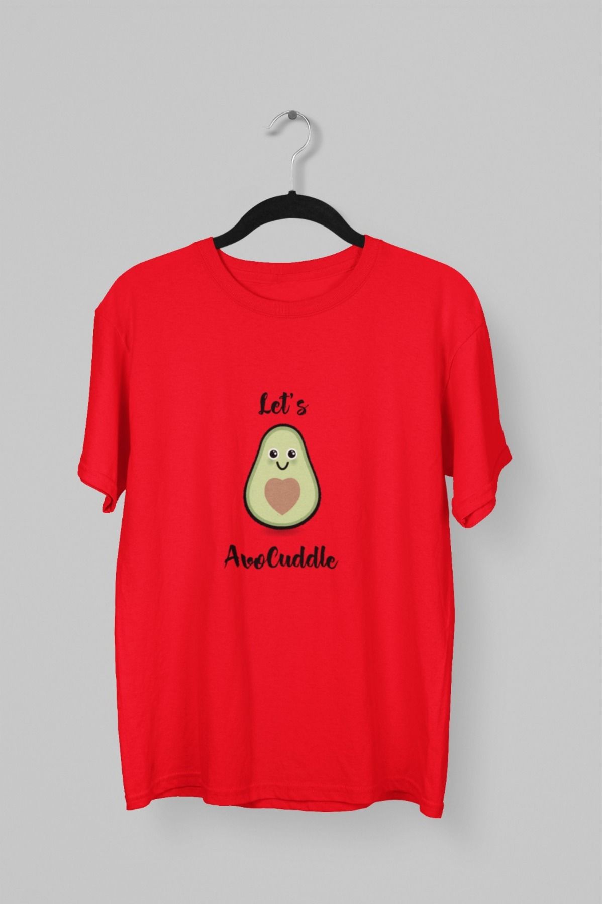 Butik ERKEK/KADIN -AVOCUDDLE - TRANSFER BASKILI YUVARLAK YAKA KISA KOL TİŞÖRT
