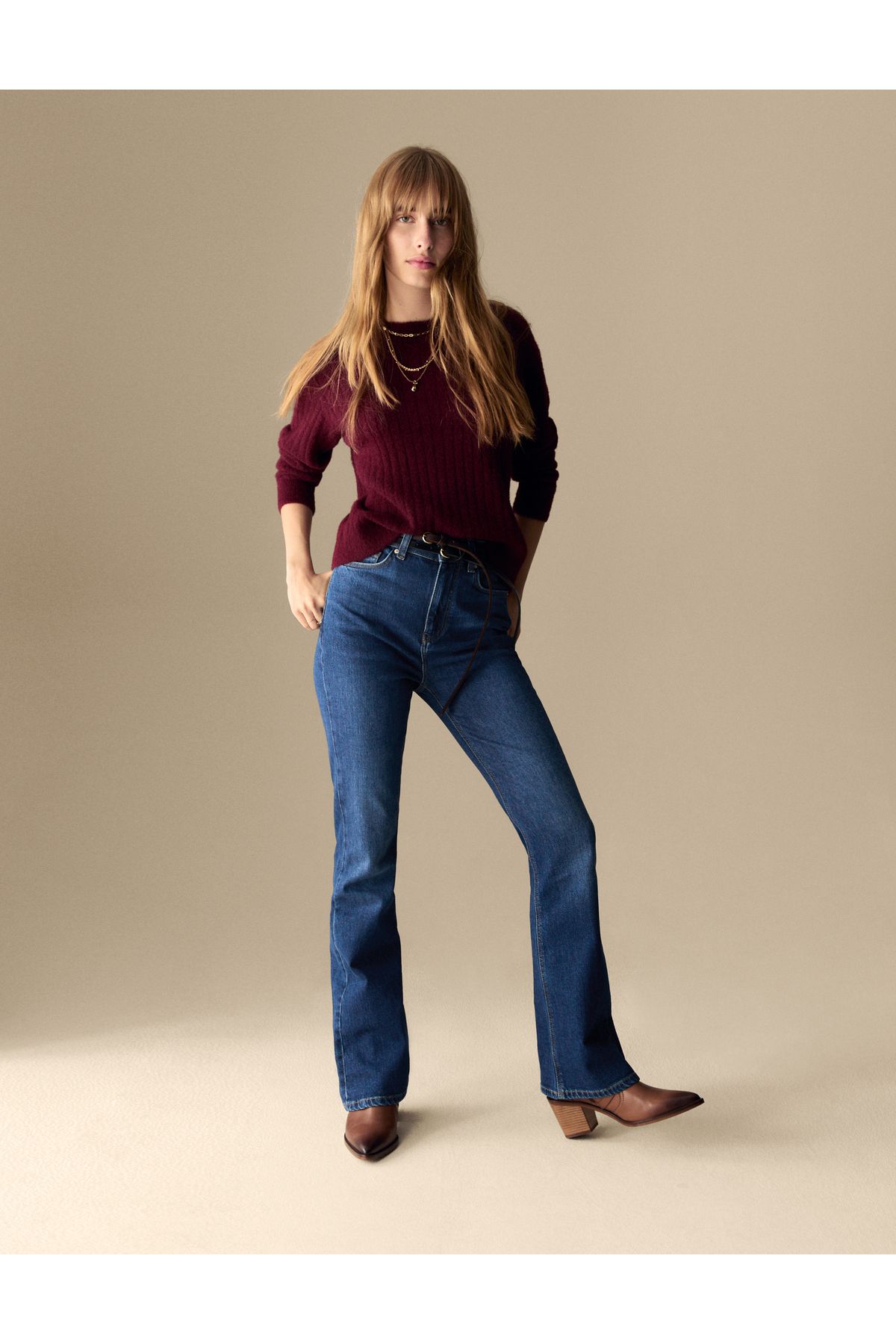 Marks & Spencer Yüksek Bel Flare Jean Pantolon