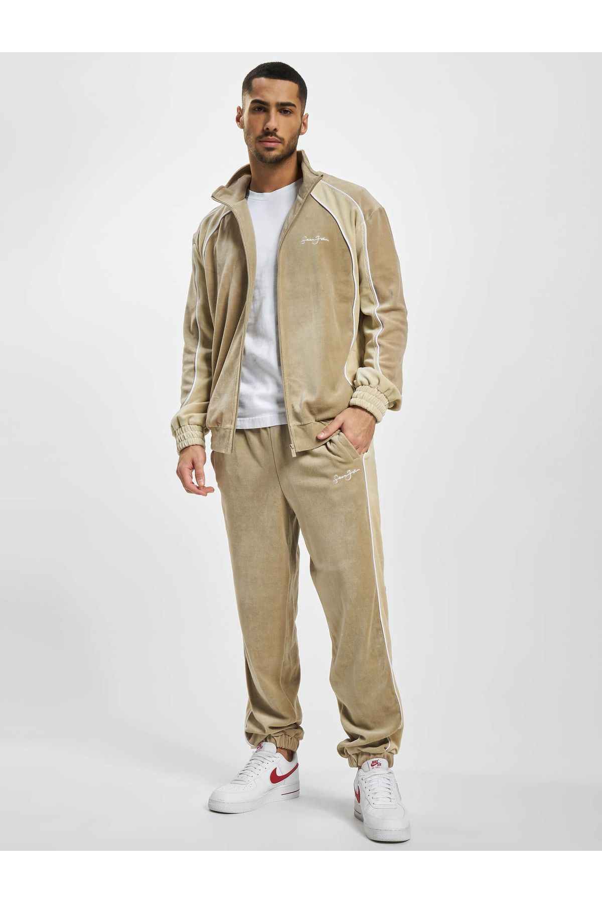 Sean John-Herren Jm231-013-02 Sj Script Logo Colorblock Velours Trackjacket 7