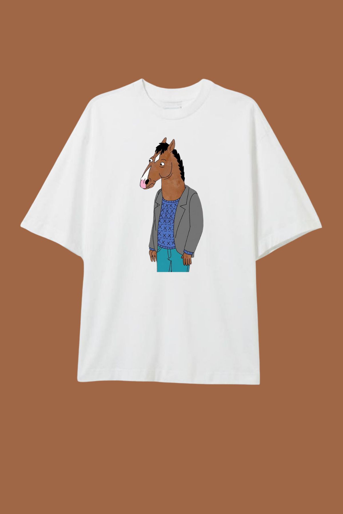 Dupe Design Bojack Horseman Baskılı Overize T-shirt