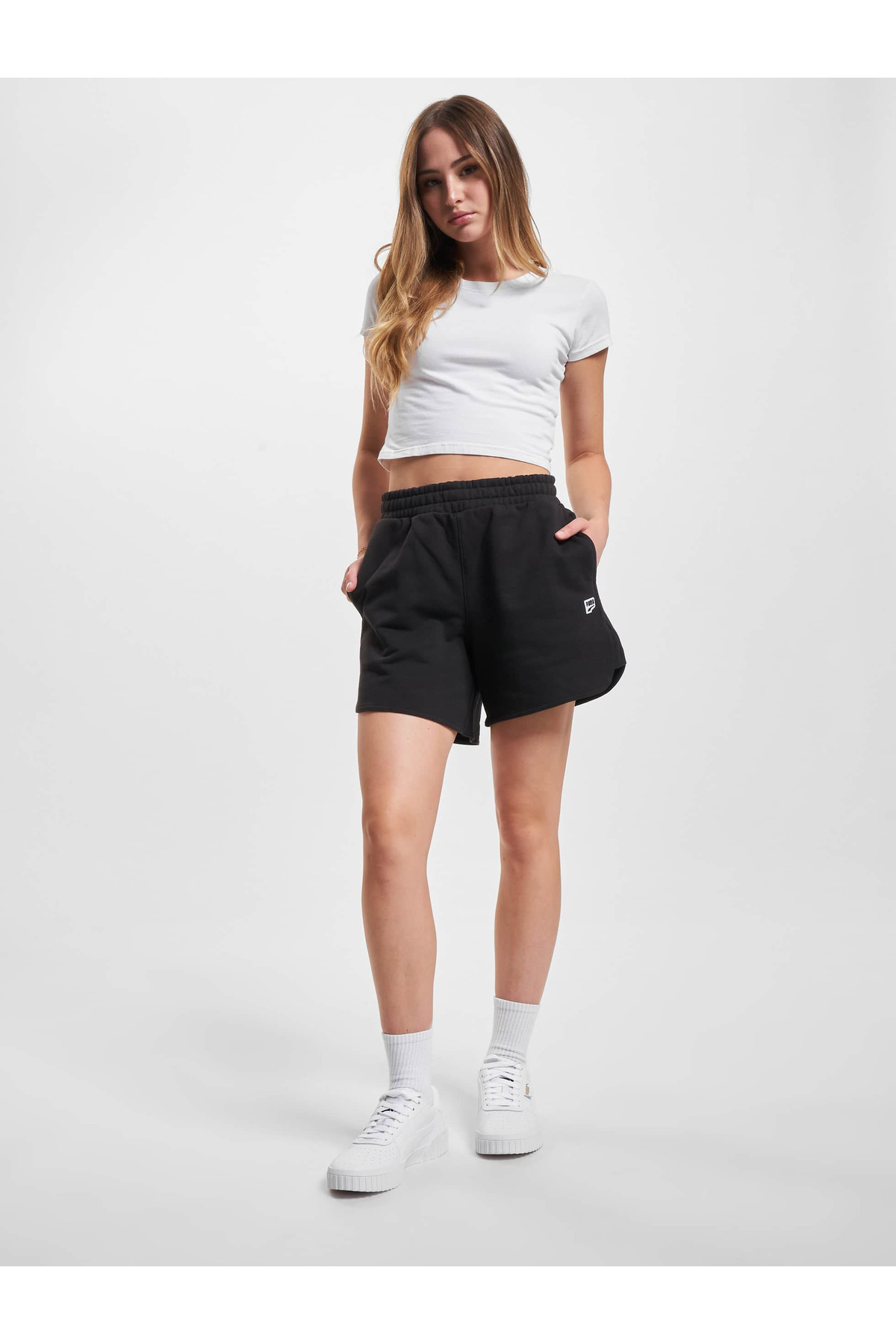 Puma-Damen Downtown High Waist Tr Shorts 5