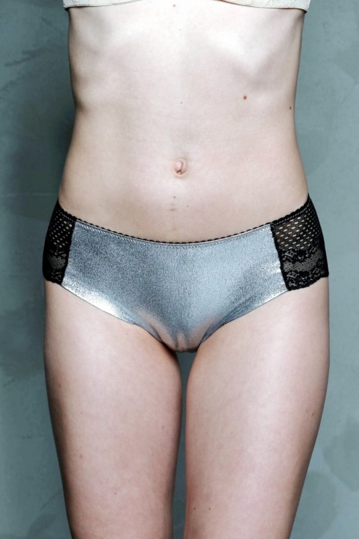 Moda Şahsenem Moonlight 3004 Gümüş Dantel Detaylı Slip Külot