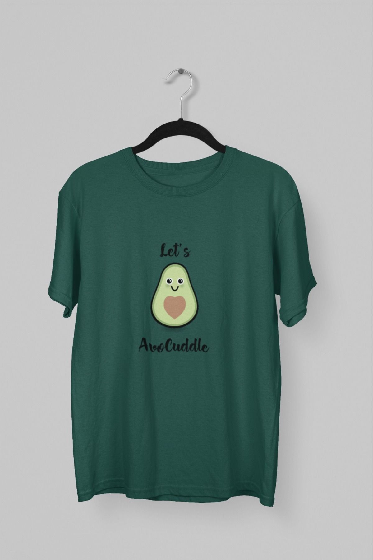 Butik ERKEK/KADIN -AVOCUDDLE - TRANSFER BASKILI YUVARLAK YAKA KISA KOL TİŞÖRT