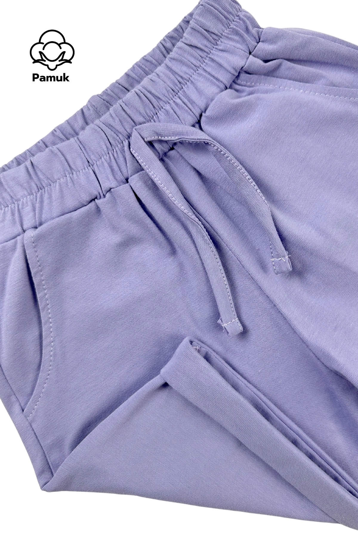 difa kids-Set of Three Wooden Button Design Summer Powder Lilac Black Girl Boy Unisex Bottom Top Set 5