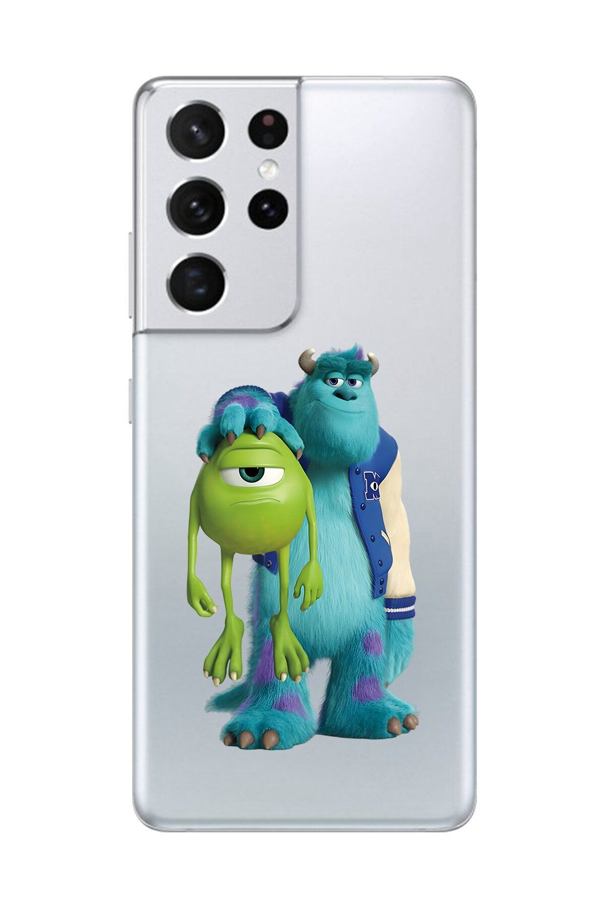 Dali Design Galaxy S21 Ultra Uyumlu Şeffaf Kılıf Cartoon Sevimli Canavarlar 15 Tasarımlı