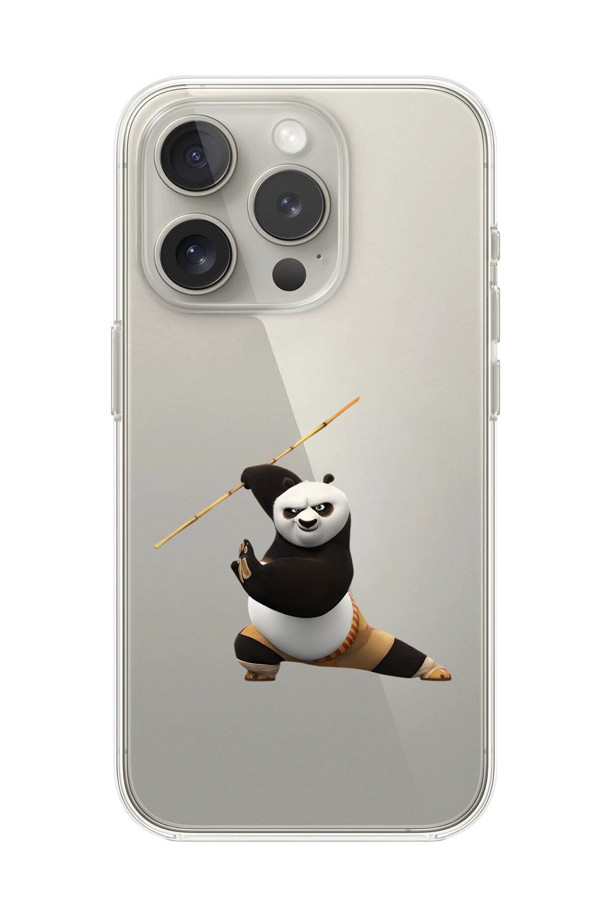 Dali Design iPhone 12 Pro Max Uyumlu Şeffaf Kılıf Cartoon Kung Fu Po 7 Tasarımlı