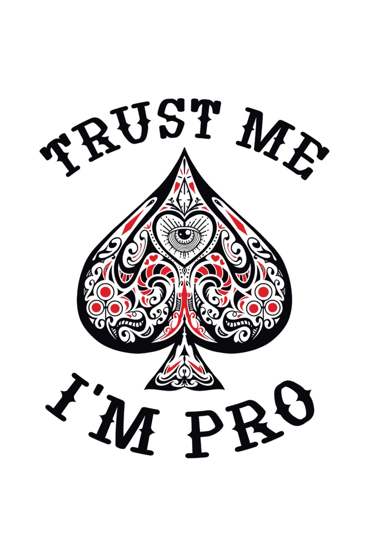 StoryGift Romania Sticker Autocolant 70cm Cu Carti De Joc Poker, Text In Engleza Trust Me I'm Pro, Iubitorii De - One Size