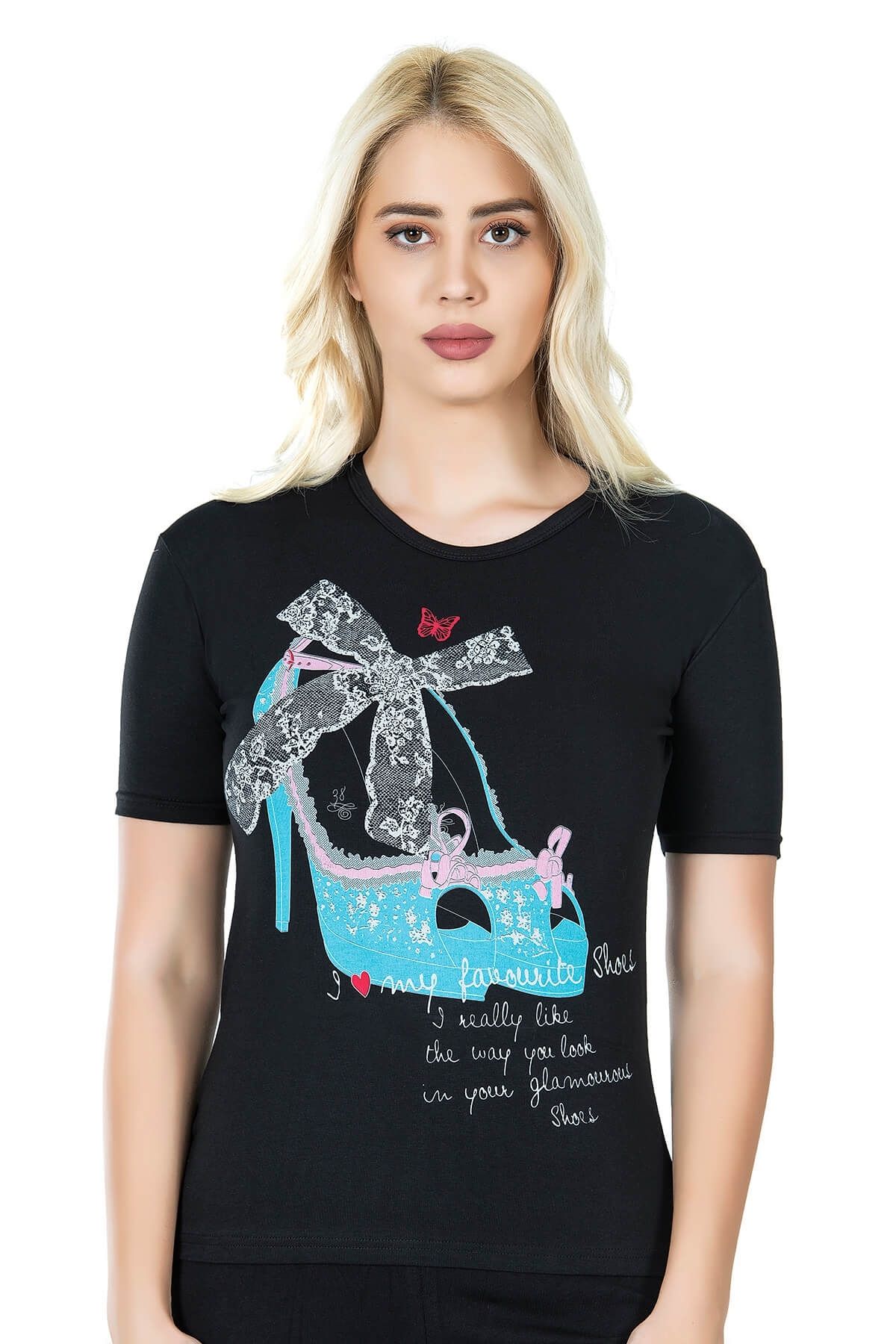 Moda Şahsenem Baskılı Kadın Tişört 275