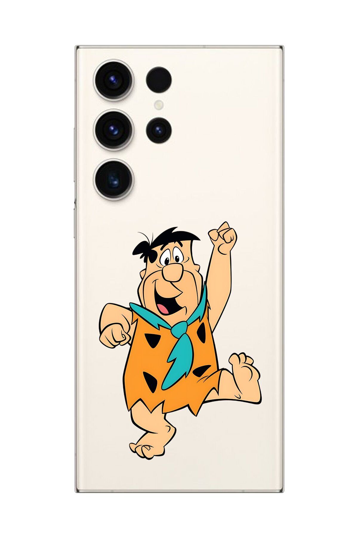Dali Design Galaxy S23 Ultra Uyumlu Şeffaf Kılıf Cartoon Çakmaktaş 3 Tasarımlı