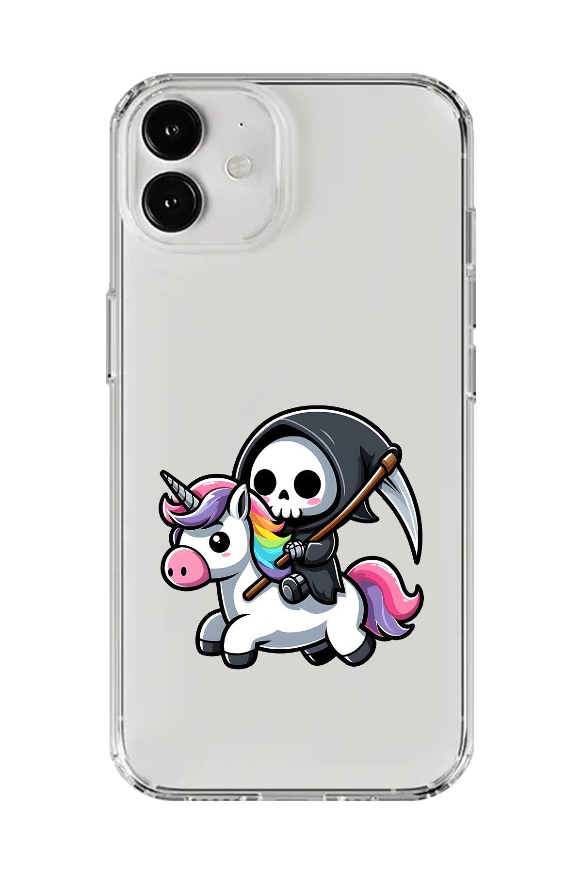 Dali Design iPhone 12 Uyumlu Şeffaf Kılıf Şeffaf New Minies 1 Tasarımlı