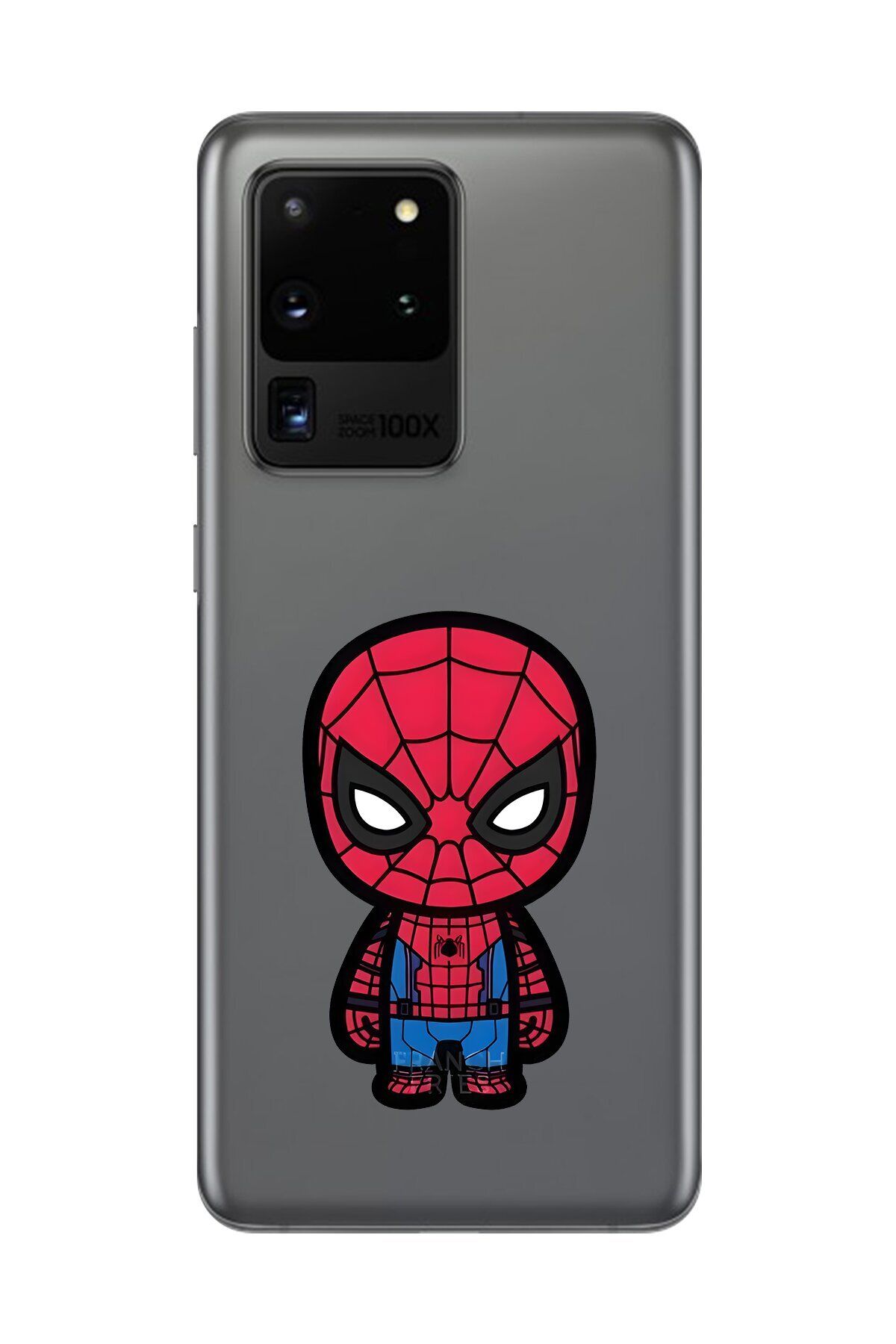 Dali Design Galaxy S20 Ultra Uyumlu Şeffaf Kılıf Chibi Spider-Man 7 Tasarımlı