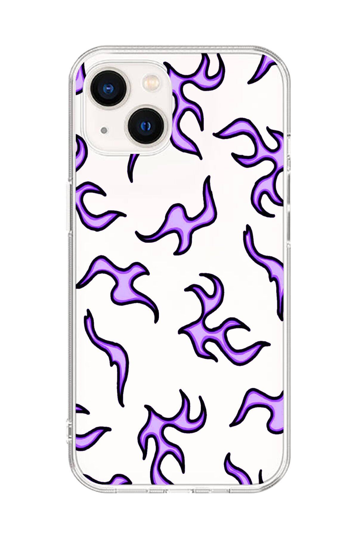 Dali Design iPhone 14 Plus Uyumlu Şeffaf Kılıf Şeffaf Wallpaper 3 Tasarımlı
