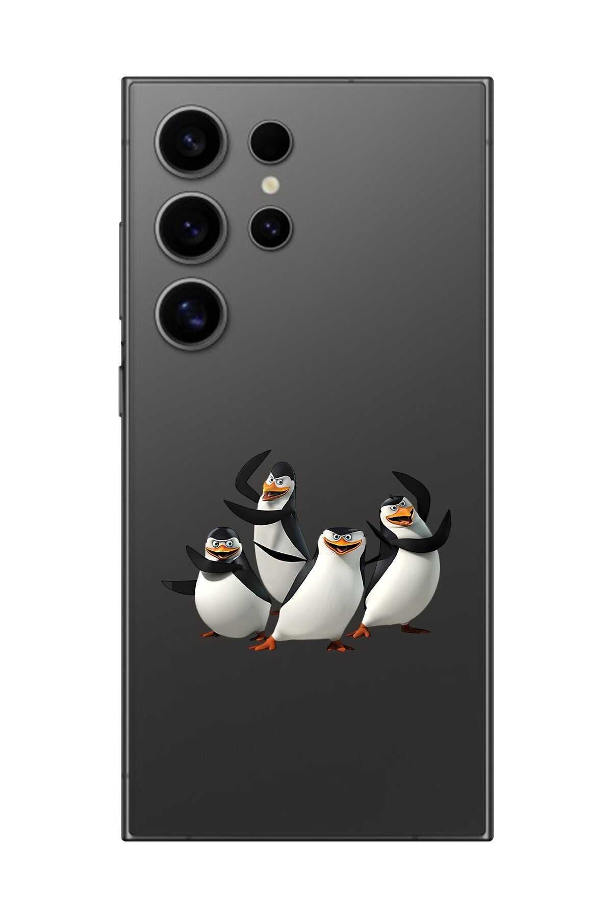 Dali Design Galaxy S24 Ultra Uyumlu Şeffaf Kılıf Cartoon Madagaskar P. 8 Tasarımlı