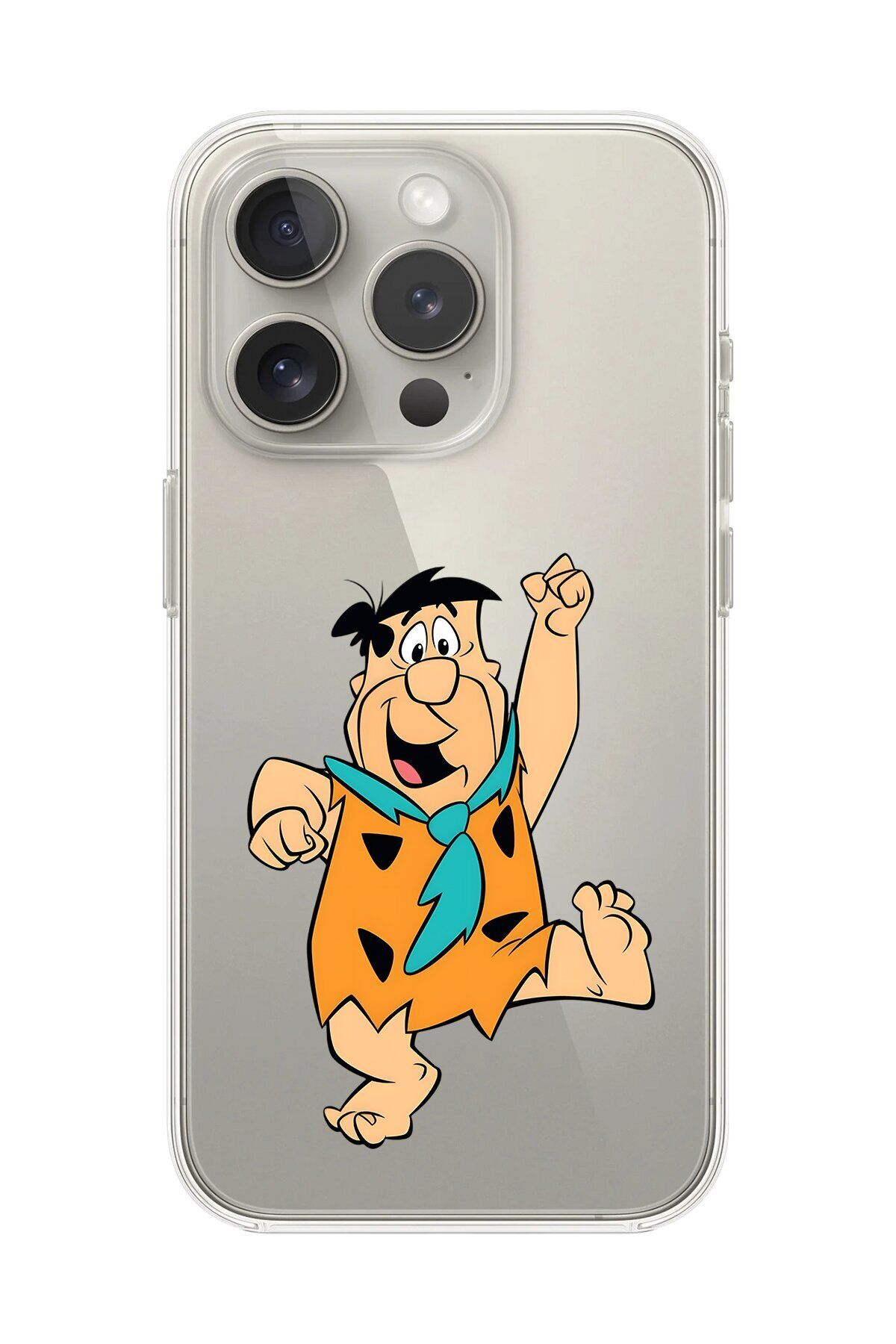 Dali Design iPhone 11 Pro Max Uyumlu Şeffaf Kılıf Cartoon Çakmaktaş 3 Tasarımlı