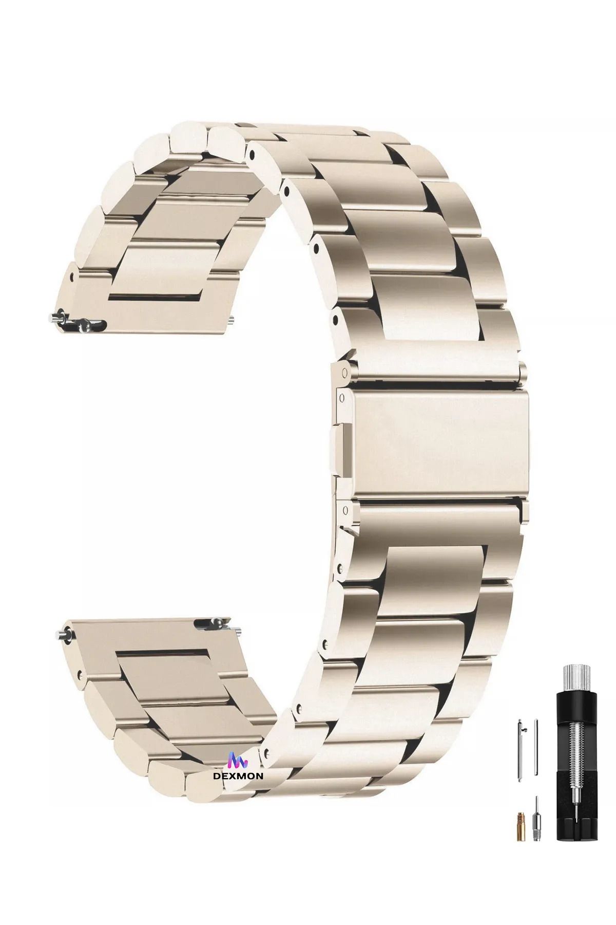 Dexmon Samsung Galaxy Watch 4/5/6/7/fe/40/40/44 Classic 42/43/46/47MM Uyumlu 20mm Metal Paslanmaz Kordon