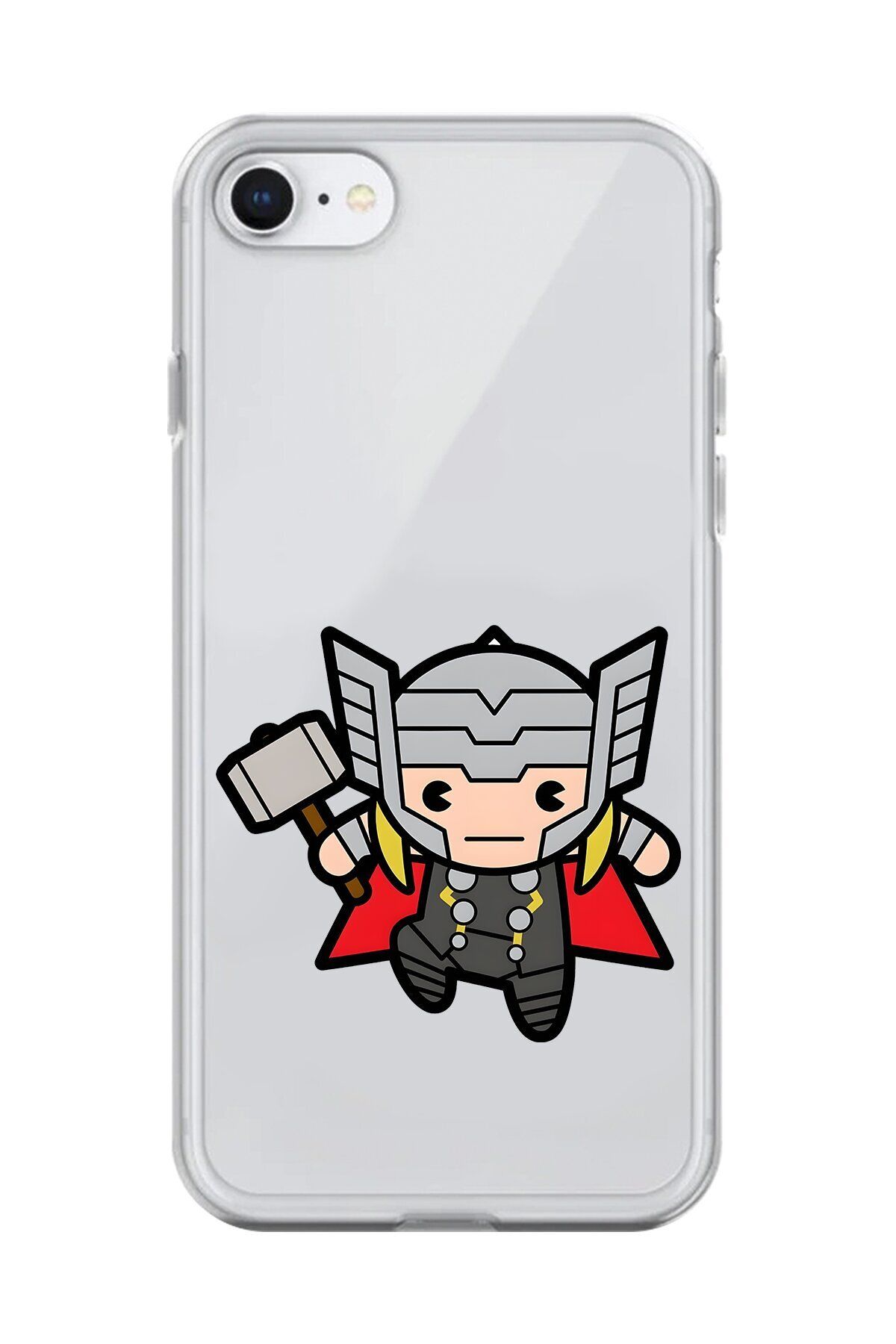 Dali Design iPhone 6 Uyumlu Şeffaf Kılıf Chibi Thor 5 Tasarımlı