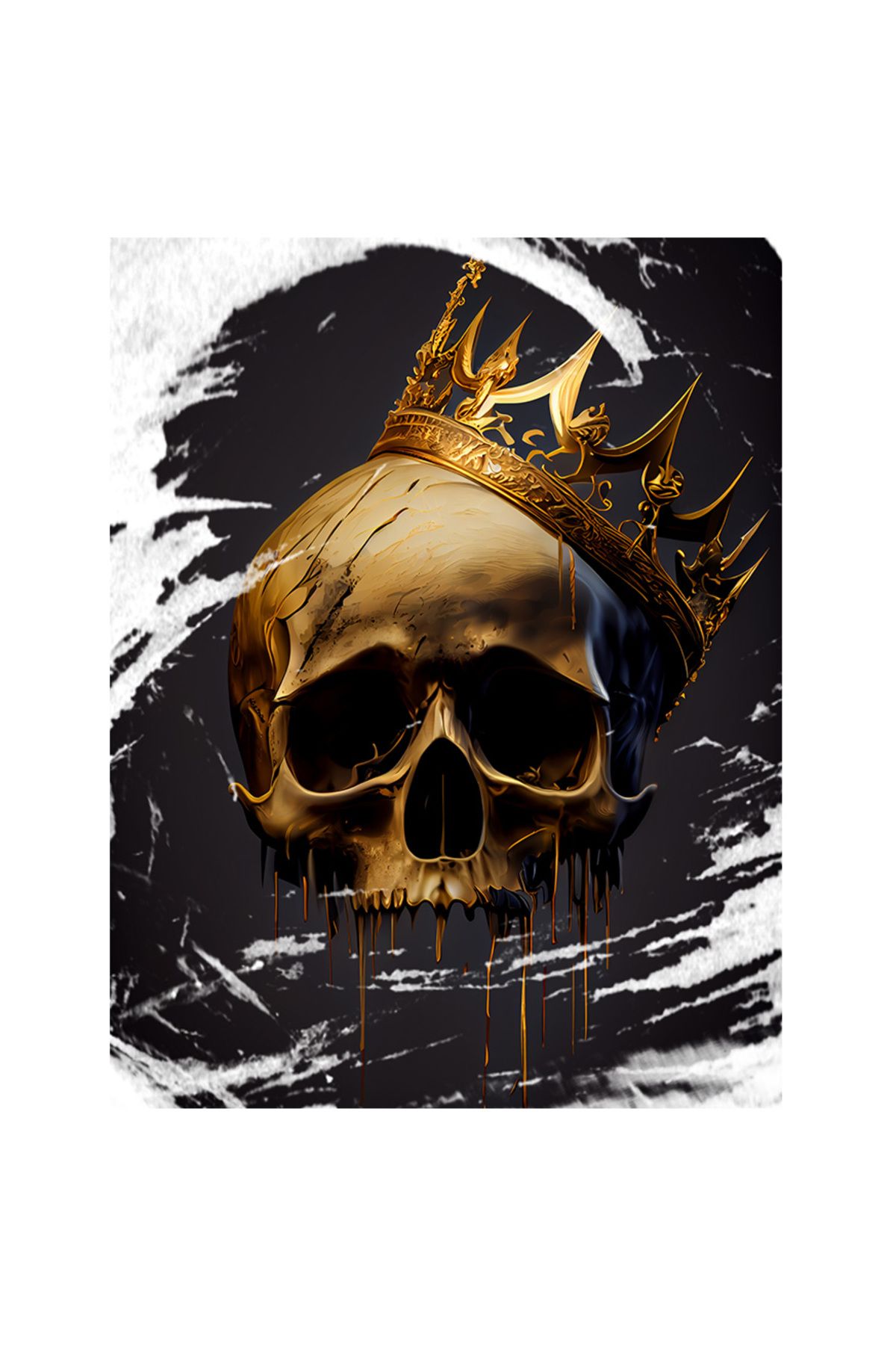 StoryGift Romania Sticker Eticheta 40cm Cu Craniu De Om Mort Regal, Coroana De Aur, Filme Horror, Desene Animate - One Size