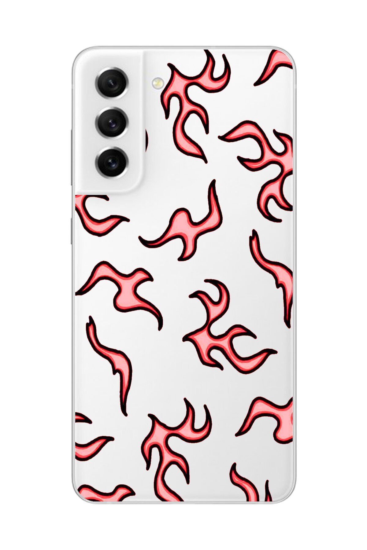 Dali Design Samsung Galaxy S21 FE Uyumlu Şeffaf Kılıf Şeffaf Wallpaper 4 Tasarımlı
