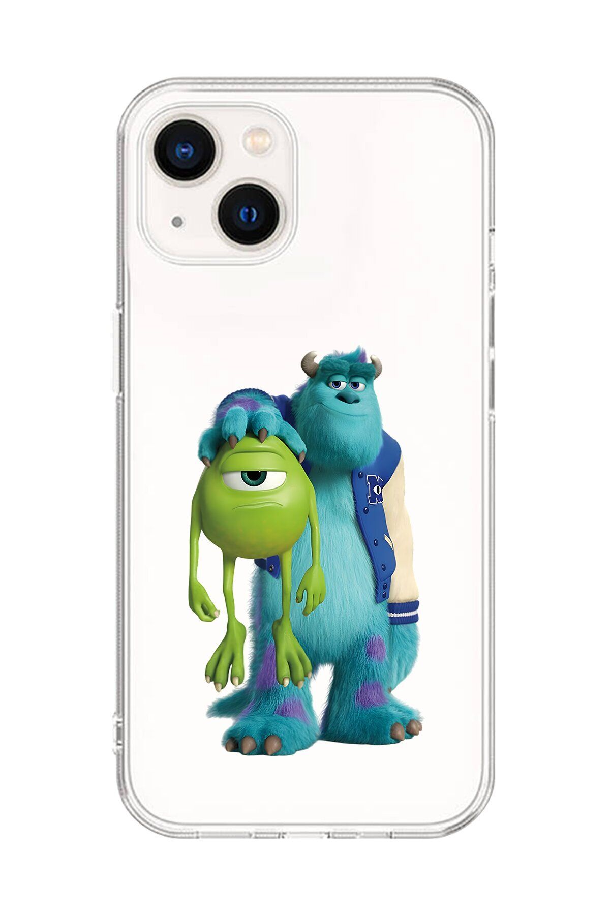 Dali Design iPhone 13 Mini Uyumlu Şeffaf Kılıf Cartoon Sevimli Canavarlar 15 Tasarımlı
