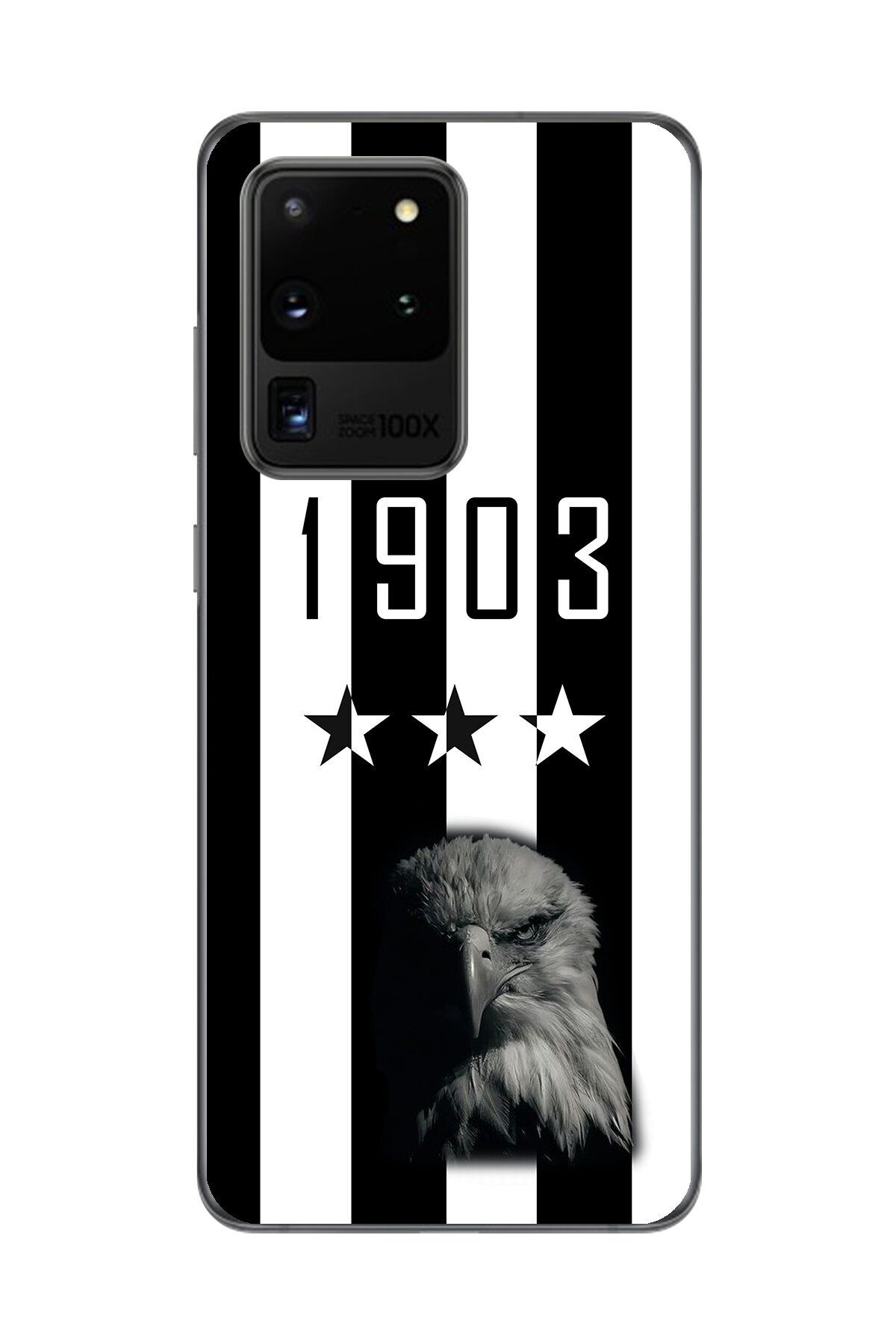 Dali Design Samsung Galaxy S20 Ultra Uyumlu Şeffaf Kılıf Şeffaf 1907 Boğa Tasarımlı