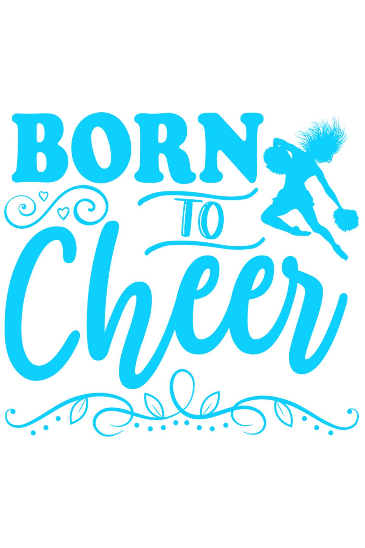 StoryGift Romania Sticker Autocolant 30cm Exterior Pentru Majorete Cu Textul "born To Cheer" - Nascuta Pentru A - One Size