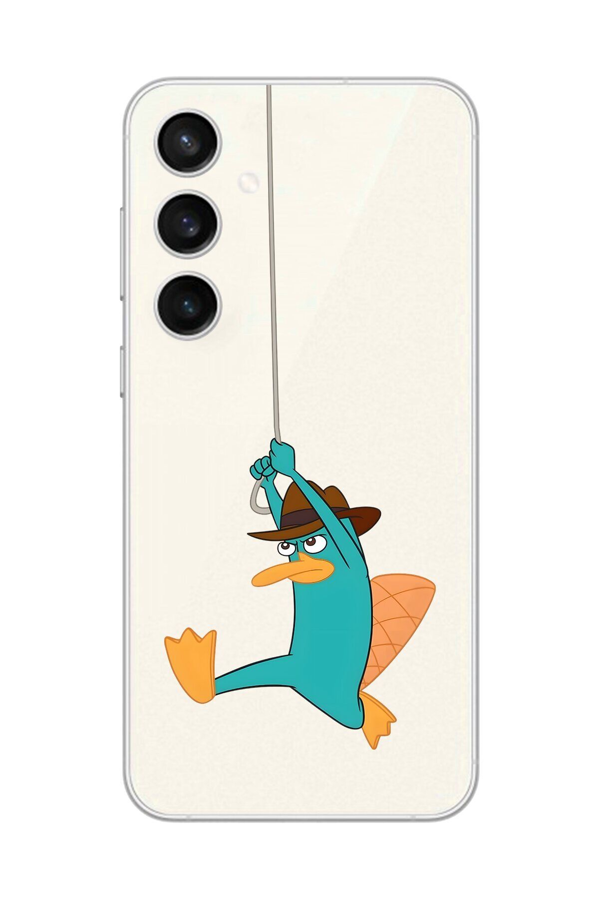 Dali Design Galaxy S23 Uyumlu Şeffaf Kılıf Cartoon Ornitorenk Perry 11 Tasarımlı
