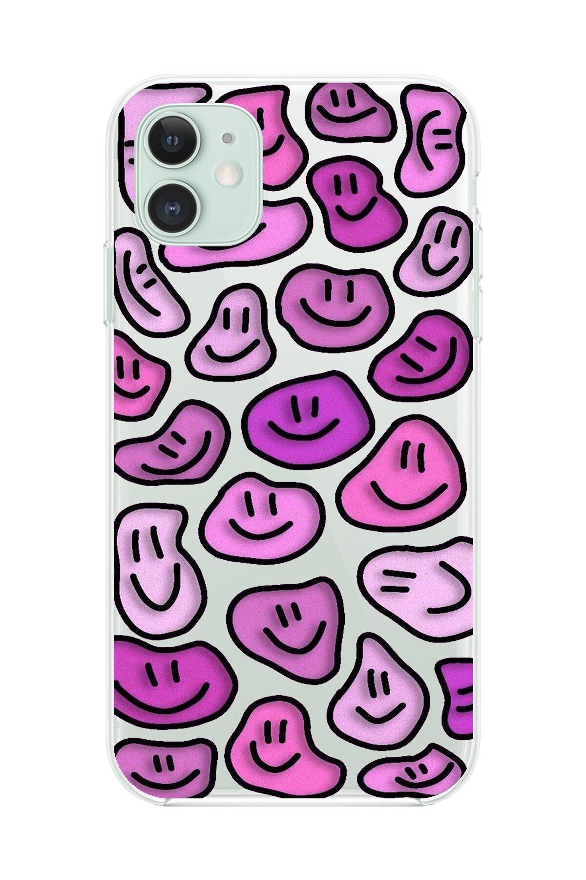 Dali Design iPhone 11 Uyumlu Şeffaf Kılıf Şeffaf Wallpaper 7 Tasarımlı