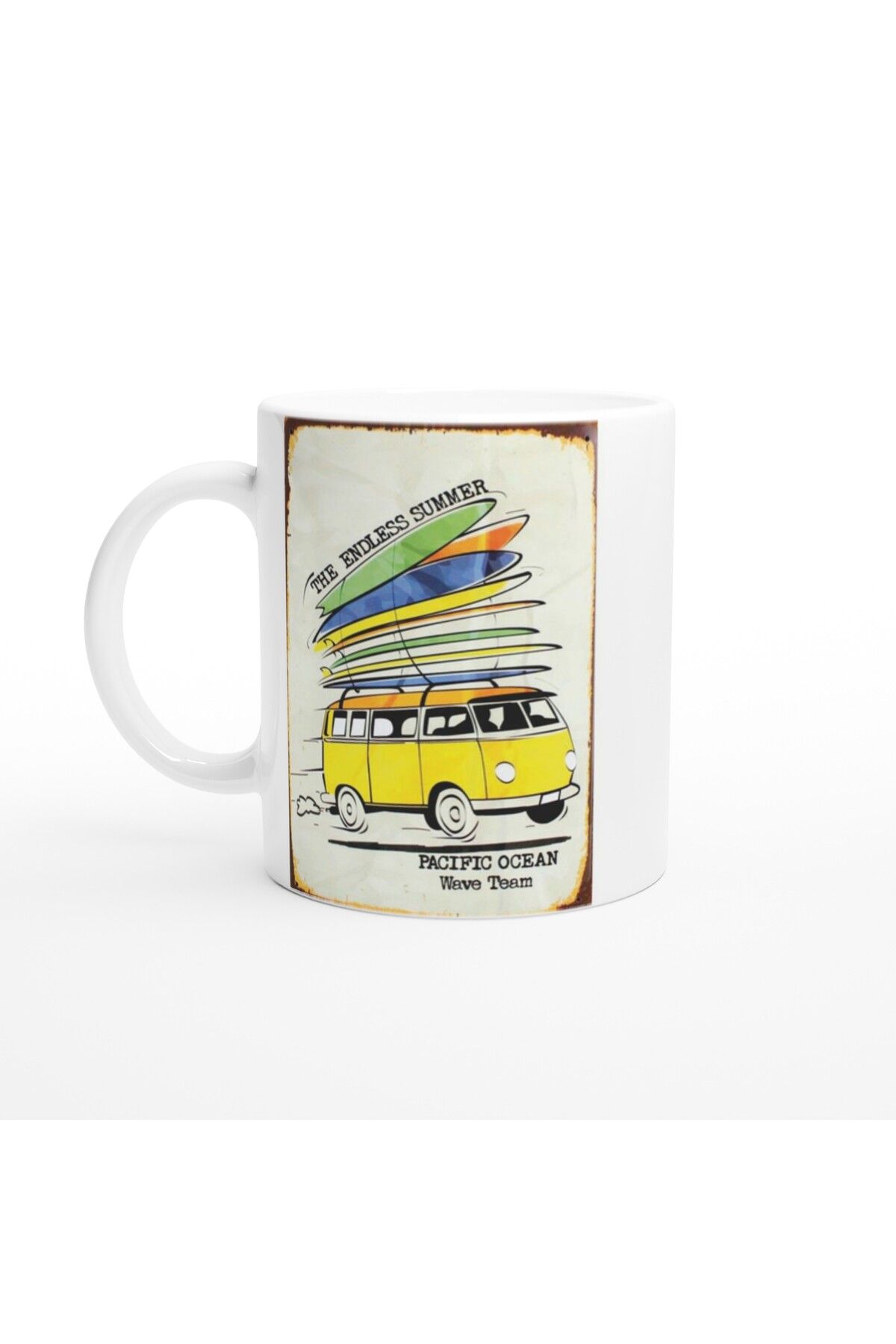Wisdom Rain Endless Summer Retro Sörf Minibüs Baskılı Kupa Bardak