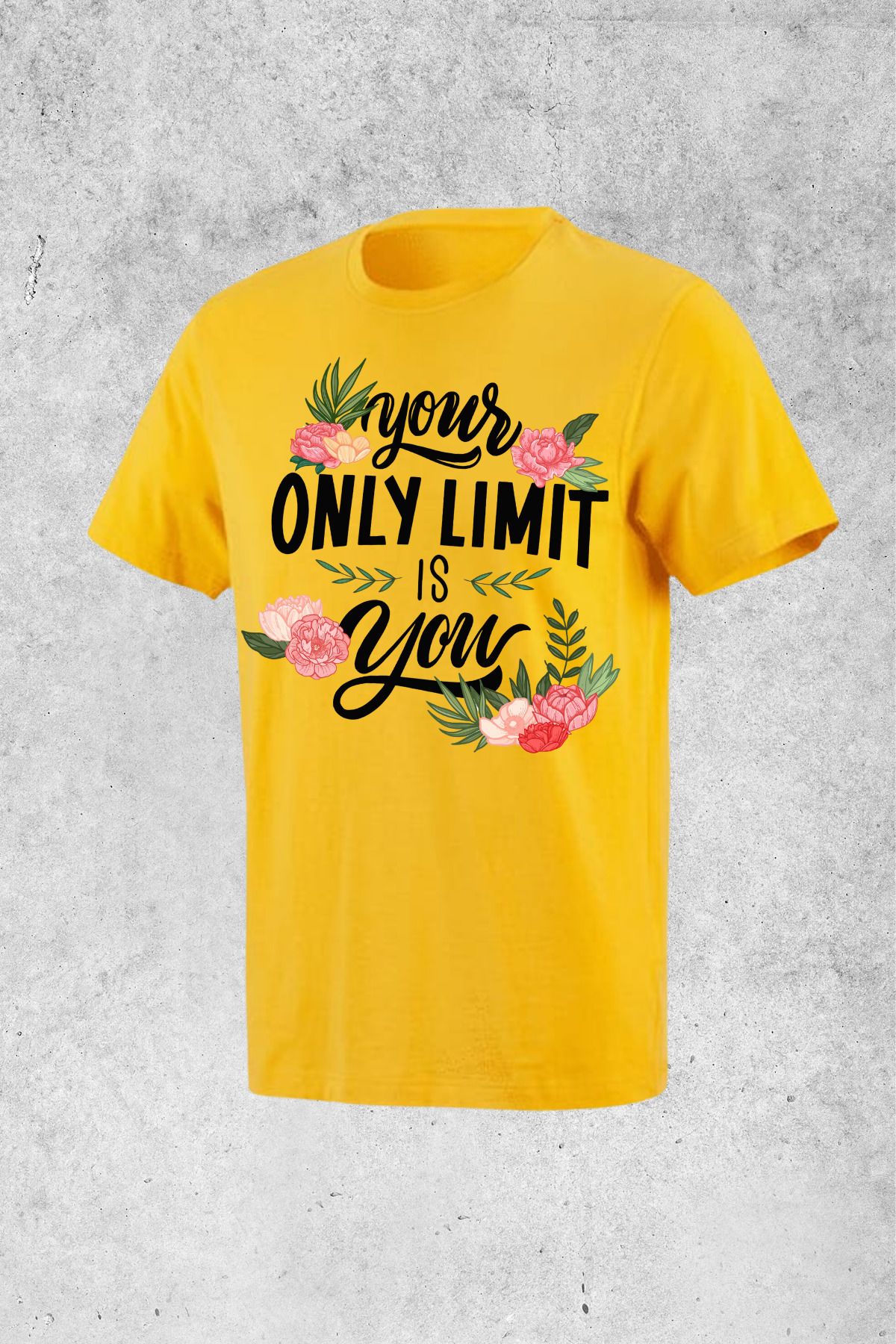 MOLICO Basic unisex kısa kollu sıfır yaka YOUR ONLY baskılı tshirt