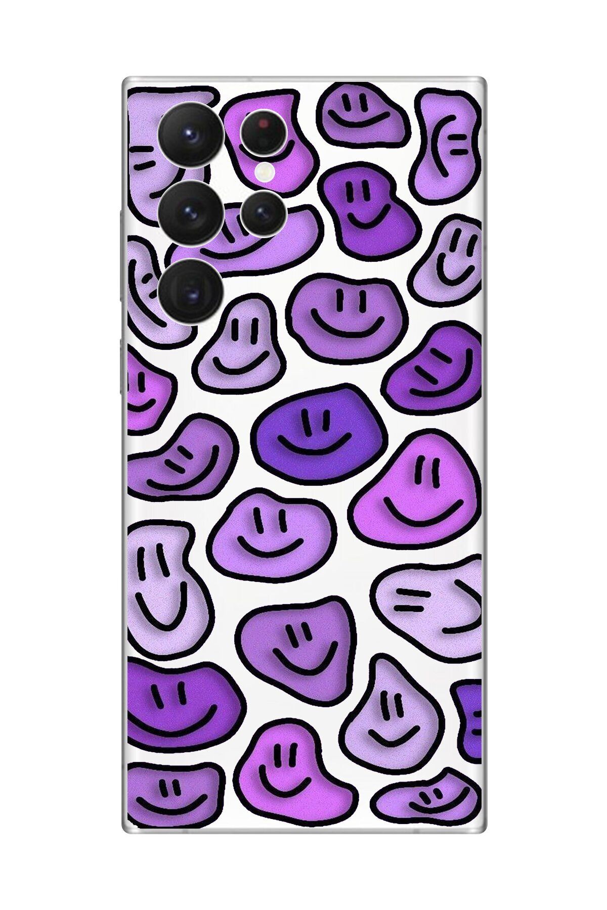 Dali Design Samsung Galaxy S22 Ultra Uyumlu Şeffaf Kılıf Şeffaf Wallpaper 6 Tasarımlı