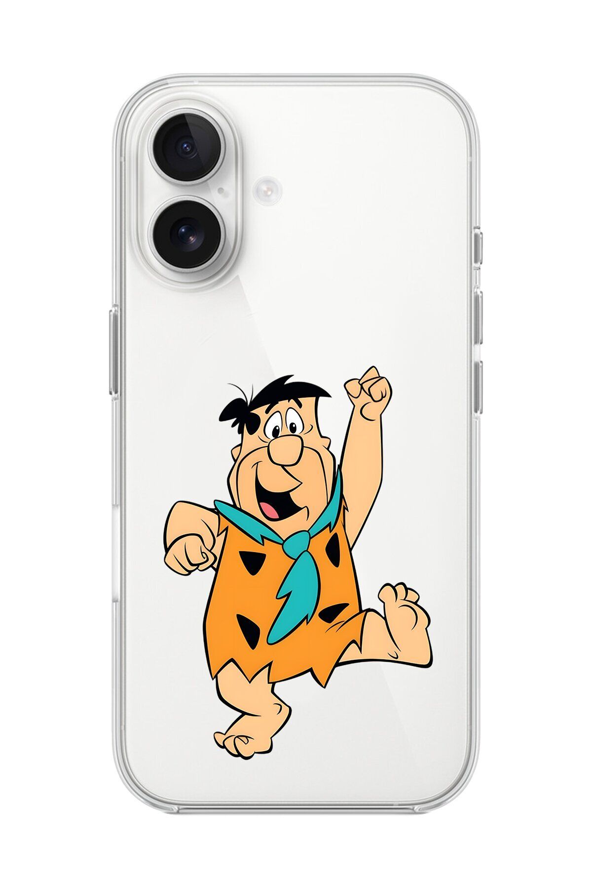 Dali Design iPhone 16 Uyumlu Şeffaf Kılıf Cartoon Çakmaktaş 3 Tasarımlı
