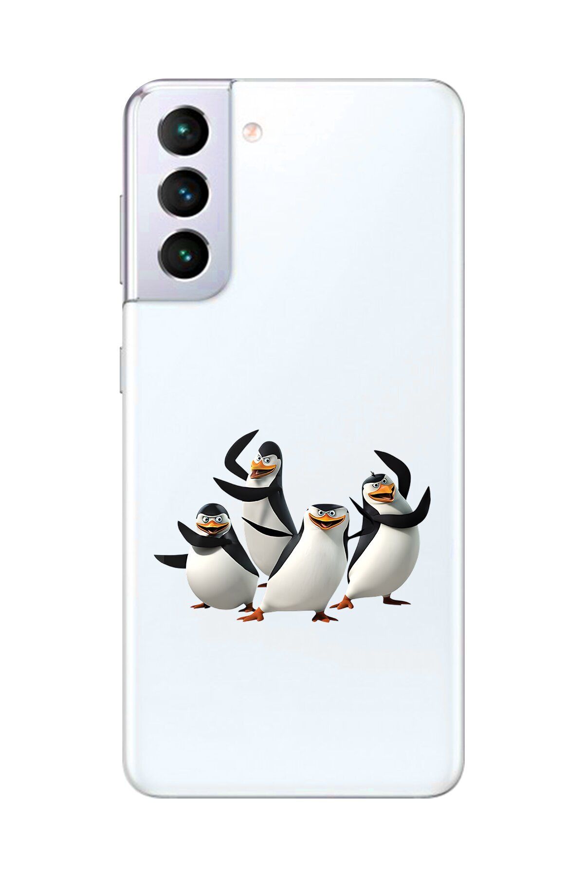 Dali Design Galaxy S21+ Uyumlu Şeffaf Kılıf Cartoon Madagaskar P. 8 Tasarımlı