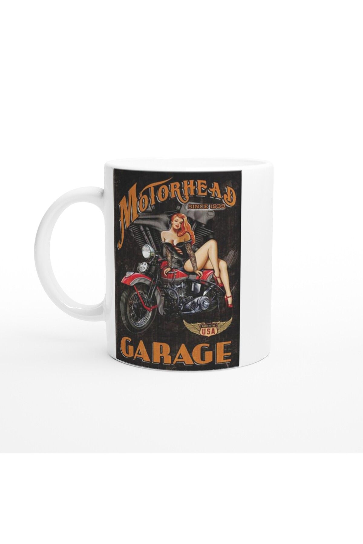 Wisdom Rain Motorhead Garage Retro Pin-Up Kupa Bardak