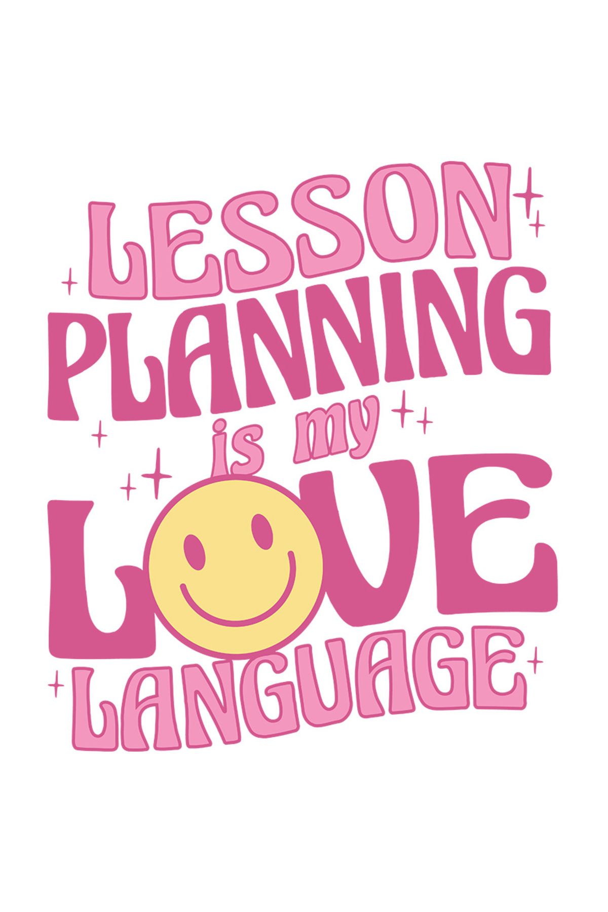 StoryGift Romania Sticker Eticheta 40cm Cu Citat De Dezvoltare, Mesaj In Engleza Lesson Planning Is My Love Lang - One Size