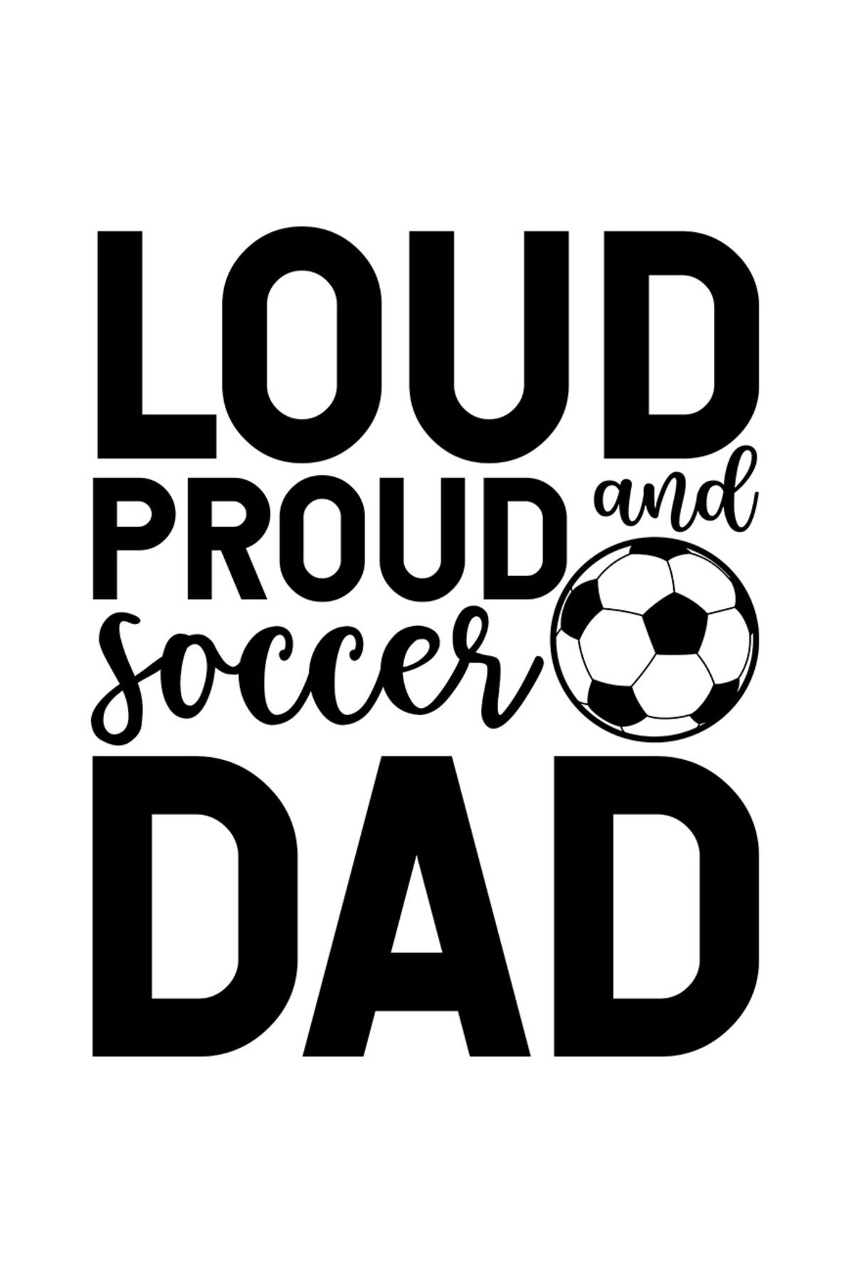 StoryGift Romania Sticker Autocolant 30cm Exterior Pentru Un Tata Mandru De Fotbalist Cu Mesajul "loud And Proud - One Size