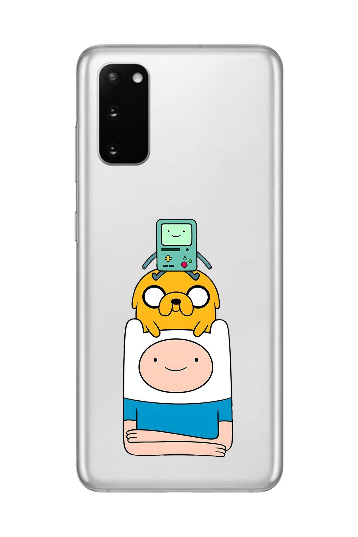 Dali Design Galaxy S20+ Uyumlu Şeffaf Kılıf Cartoon Adventure Time 1 Tasarımlı