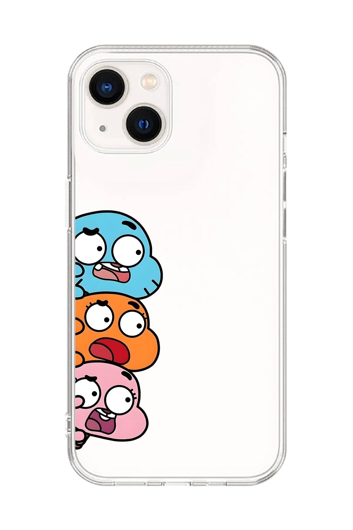 Dali Design iPhone 15 Uyumlu Şeffaf Kılıf Cartoon Gumball 6 Tasarımlı