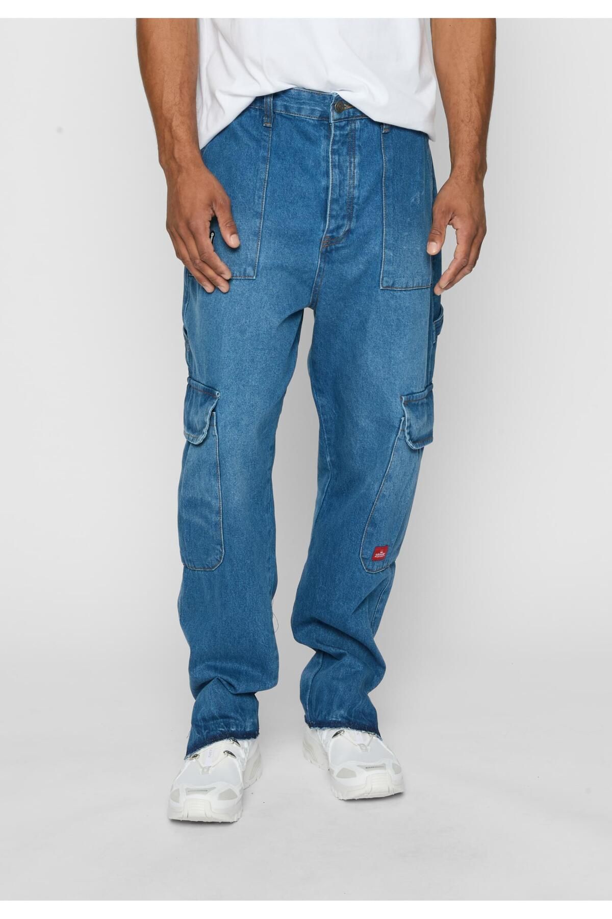 Dada Supreme-Worker Cut Off Cargo Baggy Jeans 3