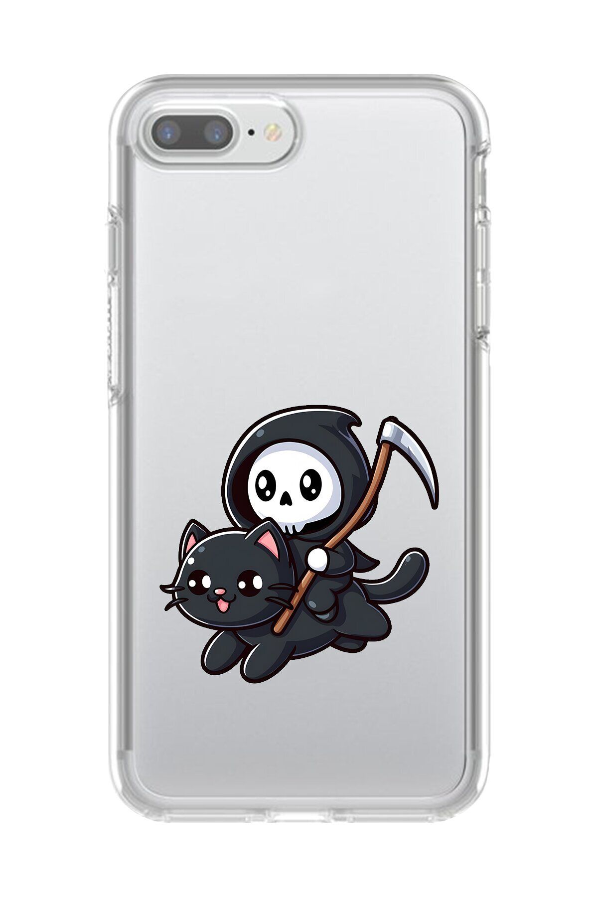 Dali Design iPhone 7 Plus Uyumlu Şeffaf Kılıf Şeffaf New Minies 2 Tasarımlı